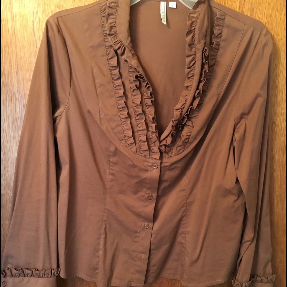 Button Down Ruffled Blouse - image 3